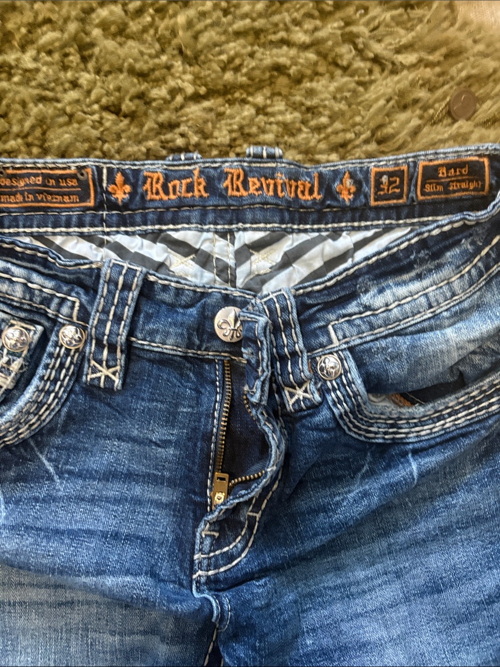 Rock Revival low rise men’s bard y2k vintage blue slim straight ⭐️ - Picture 2 of 7